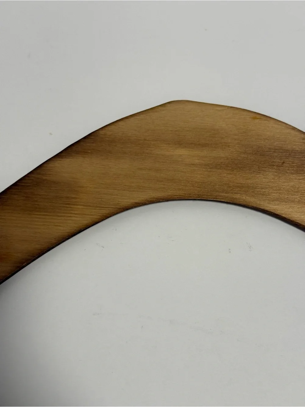 Vintage Hand Painted Australian Aboriginal Wood Boomerang Wall Decor 13.5